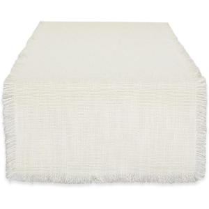 imageDII Linen Tabletop Collection Machine Washable Table Runner 145x72 JadeiteCream
