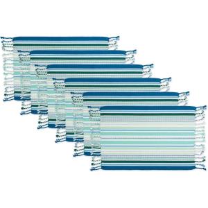 imageDII Seashore Collection Beach House Dcor Placemat Set 13x19 Beach Vibes Blue 6 PieceBeach Vibes Blue