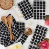 imageDII Basic Terry Collection Windowpane Dishtowel Set 16x26 Red Solid 4 PieceBlack Check