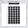 imageDII Basic Terry Collection Windowpane Dishtowel Set 16x26 Red Solid 4 PieceBlack Check