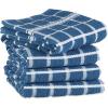 imageDII Basic Terry Collection Windowpane Dishtowel Set 16x26 Red Solid 4 PieceBlue Check