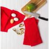 imageDII Basic Terry Collection Windowpane Dishtowel Set 16x26 Red Solid 4 PieceRed Solid
