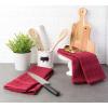 imageDII Basic Terry Collection Windowpane Dishtowel Set 16x26 Red Solid 4 PieceWine Solid