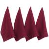 imageDII Basic Terry Collection Windowpane Dishtowel Set 16x26 Red Solid 4 PieceWine Solid