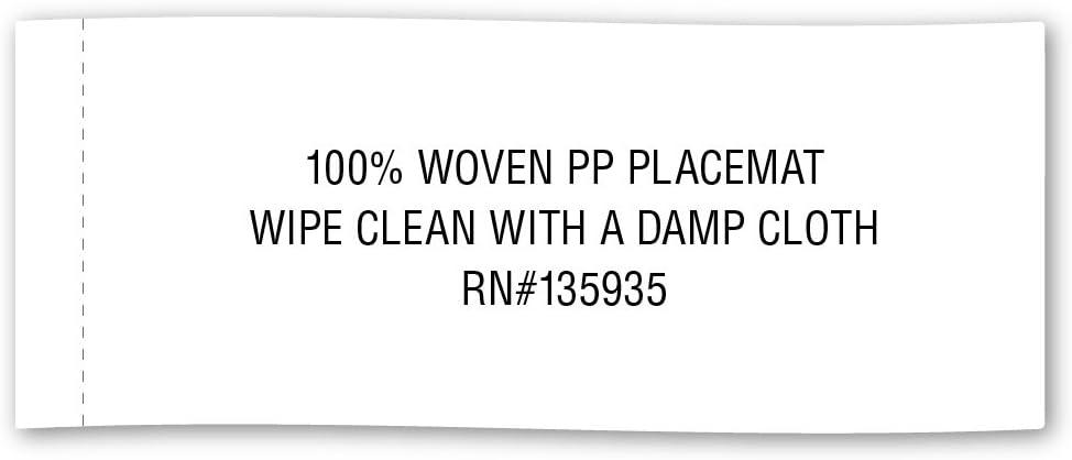 imageDII Classic Woven Tabletop Collection IndoorOutdoor Placemat Set Oval 12x18 Tango Red 6 PieceBlack