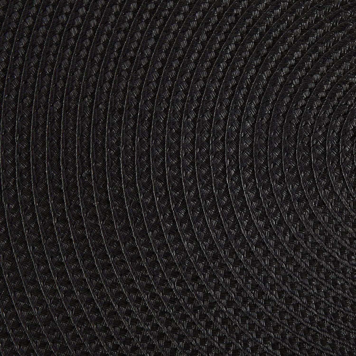 imageDII Classic Woven Tabletop Collection IndoorOutdoor Placemat Set Oval 12x18 Tango Red 6 PieceBlack