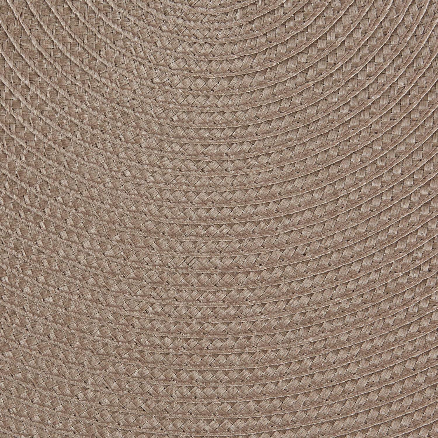 imageDII Classic Woven Tabletop Collection IndoorOutdoor Placemat Set Oval 12x18 Tango Red 6 PieceBrown