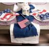 imageDII 4th of July Stars ampamp Stripes Tabletop Collection Napkin Set 20x20 Red White ampamp Blue 6 Piece20 x 20 Set of 6