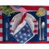 imageDII 4th of July Stars ampamp Stripes Tabletop Collection Napkin Set 20x20 Red White ampamp Blue 6 Piece70 Round
