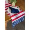 imageDII 4th of July Stars ampamp Stripes Tabletop Collection Napkin Set 20x20 Red White ampamp Blue 6 PieceTable Runner  14x54