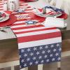 imageDII 4th of July Stars ampamp Stripes Tabletop Collection Napkin Set 20x20 Red White ampamp Blue 6 PieceTable Runner  14x72