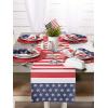 imageDII 4th of July Stars ampamp Stripes Tabletop Collection Napkin Set 20x20 Red White ampamp Blue 6 PieceTable Runner  14x72