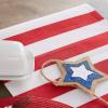 imageDII 4th of July Stars ampamp Stripes Tabletop Collection Napkin Set 20x20 Red White ampamp Blue 6 PieceTable Runner  14x72
