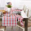 imageDII American Plaid Table Top Collection for Everyday Use Summer CookOuts Barbeques Picnics IndoorOutdoor Entertaining 100 Cotton Machine Washable Tablecloth 52x52Table Runner  14x108