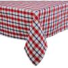 imageDII American Plaid Table Top Collection for Everyday Use Summer CookOuts Barbeques Picnics IndoorOutdoor Entertaining 100 Cotton Machine Washable Tablecloth 52x5252 x 52 Square