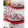 imageDII American Plaid Table Top Collection for Everyday Use Summer CookOuts Barbeques Picnics IndoorOutdoor Entertaining 100 Cotton Machine Washable Tablecloth 52x5220 x 20 Set of 6