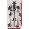 imageDII Americana Multistripe Collection 4th of July Tabletop Napkin Set 20x20 Antique Blue Stars 6 PieceAntique Blue Stars