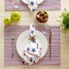 imageDII Americana Multistripe Collection 4th of July Tabletop Napkin Set 20x20 Antique Blue Stars 6 PieceAntique Blue Stars