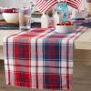 imageDII Americana Plaid Table Top Collection Tablecloth 60x84 Red White ampamp BlueRed  White   Blue