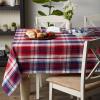 imageDII Americana Plaid Table Top Collection Tablecloth 60x84 Red White ampamp BlueRed  White   Blue