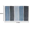 imageDII Chindi Rug Collection Reversible Recycled Yarn HandDyed 2 Ft 3in x 6 Ft DenimDenim
