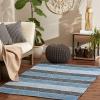 imageDII Chindi Rug Collection Reversible Recycled Yarn HandDyed 2 Ft 3in x 6 Ft DenimDenim