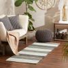 imageDII Chindi Rug Collection Reversible Recycled Yarn HandDyed 2 Ft 3in x 6 Ft DenimGrey