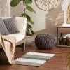 imageDII Chindi Rug Collection Reversible Recycled Yarn HandDyed 2 Ft 3in x 6 Ft DenimGrey