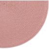 imageDII Classic Woven Tabletop Collection IndoorOutdoor Placemat Set Oval 12x18 Tango Red 6 PiecePink Sorbet