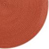 imageDII Classic Woven Tabletop Collection IndoorOutdoor Placemat Set Oval 12x18 Tango Red 6 PieceSpice