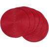 imageDII Classic Woven Tabletop Collection IndoorOutdoor Placemat Set Oval 12x18 Tango Red 6 PieceTango Red