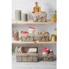 imageDII Farmhouse Chicken Wire Storage Baskets with Liner Medium Vintage Taupe 11x788x7quot 2 Piece