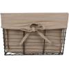 imageDII Farmhouse Chicken Wire Storage Baskets with Liner Medium Vintage Taupe 11x788x7quot 2 Piece
