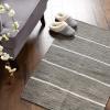 imageDII Modern Farmhouse Cotton Chindi Rug Collection 23quotx6 Cream ampamp BlackGray  Cream