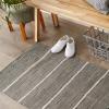 imageDII Modern Farmhouse Cotton Chindi Rug Collection 23quotx6 Cream ampamp BlackGray  Cream