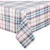 imageDII Nantucket Kitchen Collection Cotton Machine Washable Tablecloth 52x52104 Round