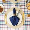 imageDII Nantucket Kitchen Collection Cotton Machine Washable Tablecloth 52x52104 Round