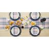 imageDII Nantucket Kitchen Collection Cotton Machine Washable Tablecloth 52x52Table Runner  14x108