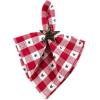imageDII Patriotic 4th of July Stars and Check Summer Tabletop Collection Napkin Set 20x20 Red White and Blue20 x 20 Set of 6