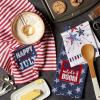 imageDII Patriotic Dish Towel Set 18x28 Decorative Kitchen Towels Red White ampamp Boom 3 CountRed White  Boom