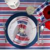 imageDII Patriotic Stripes 4th of July Tabletop Collection Napkin Set 20x20 Red White and Blue Band 6 Piece