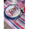 imageDII Patriotic Stripes 4th of July Tabletop Collection Tablecloth 60x120 Red White and Blue Band120 x 60 Rectangular