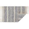 imageDII Textured Woven Rug Collection HandLoomed Shag Printed 2x3 Ft Chenille Stripe French BlueChenille Stripe French Blue