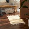 imageDII Textured Woven Rug Collection HandLoomed Shag Printed 2x3 Ft Chenille Stripe French BlueChenille Stripe Honey Gold