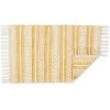 imageDII Textured Woven Rug Collection HandLoomed Shag Printed 2x3 Ft Chenille Stripe French BlueChenille Stripe Honey Gold