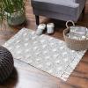 imageDII Textured Woven Rug Collection HandLoomed Shag Printed 2x3 Ft Chenille Stripe French BlueDiamond Gray