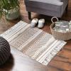 imageDII Textured Woven Rug Collection HandLoomed Shag Printed 2x3 Ft Chenille Stripe French BlueGeometric Stripe CinnamonOffwhite