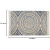 imageDII Textured Woven Rug Collection HandLoomed Shag Printed 2x3 Ft Chenille Stripe French BlueMedallion French BlueNatural