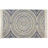 imageDII Textured Woven Rug Collection HandLoomed Shag Printed 2x3 Ft Chenille Stripe French BlueMedallion French BlueNatural