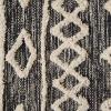 imageDII Textured Woven Rug Collection HandLoomed Shag Printed 2x3 Ft Chenille Stripe French BlueScandinavian Black